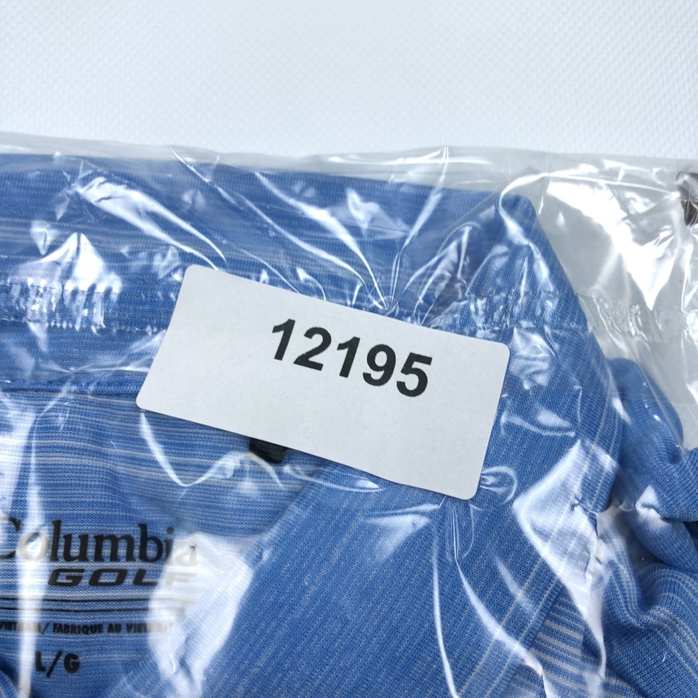 Columbia Golf UNC Tar Heels Polo Shirt Mens Large Blue Striped Performance - Picture 9 of 9